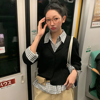 Lumi Layered Frill Check Shirt