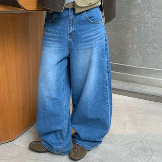 Taupe Cubic Denim Wide Pants