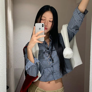 Like Check Crop Pocket Shirt
