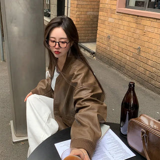 Clip Oversized Leather Jumper