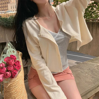 Flower Punching Crop Cardigan
