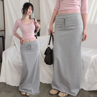 Delfer string long skirt