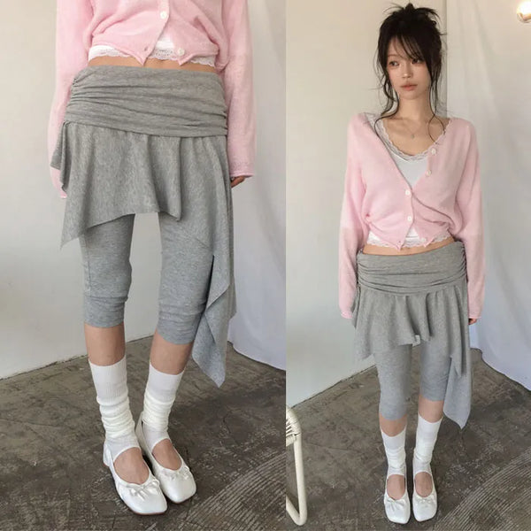 Curid tiered skirt leggings
