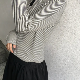 Haddon striped long-sleeve t-shirt