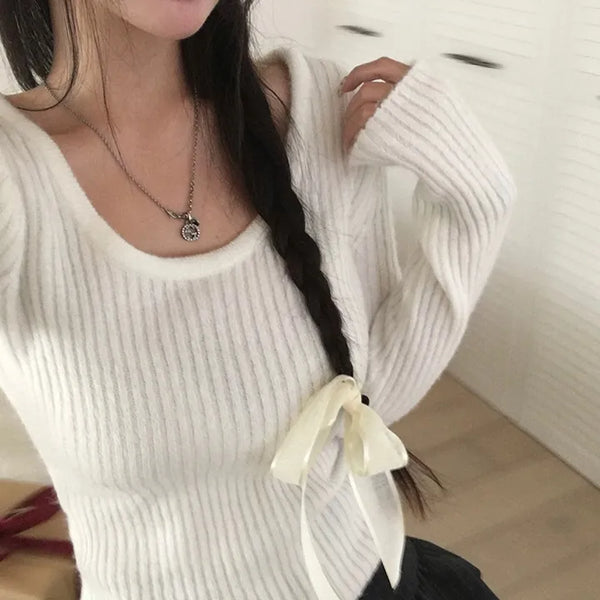 Cotton Candy Ribbed Round Long Sleeve Knit
