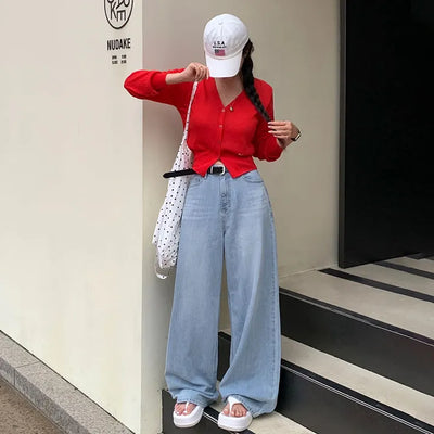 Aqua New Version Denim Wide Pants