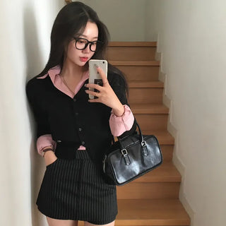Belly Muted V-Neck Long Sleeve Cardigan