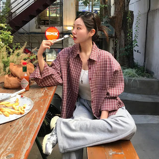 Aki Vintage Check Loose Fit Shirt
