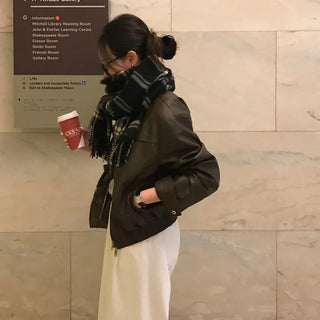 Moose Blouson Banded Leather Jacket