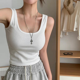 Usual Basic Ribbed U-Neck Sleeveless