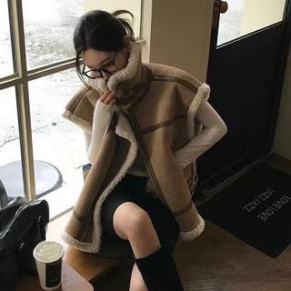 Rowin Shearling High-Neck Mustang Vest