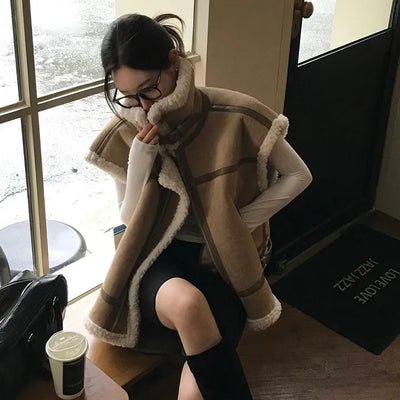 Rowin Shearling High-Neck Mustang Vest