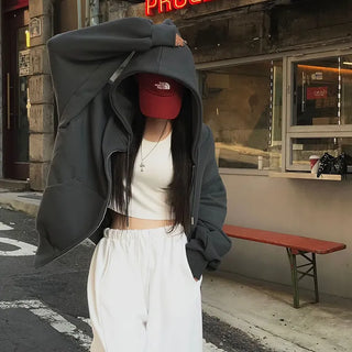 Noah Loose Fit Two-Way Zip-up Hoodie