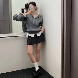 Informer Asymmetrical Slit Oversized Shirt
