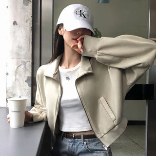 Just Pigment Two-way Mock Neck Zip-up