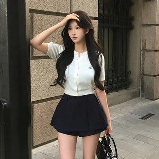 Paris Pendant Short Sleeve Cardigan