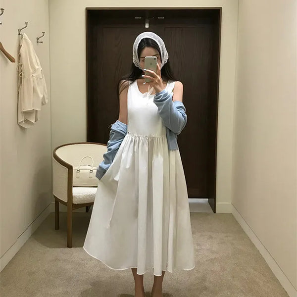 Wedding Crisp Flare Sleeveless Dress