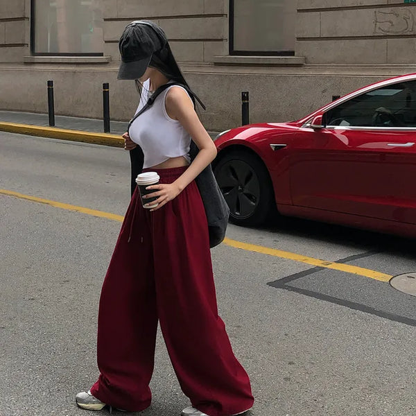 Textured Pintuck Wide Pants