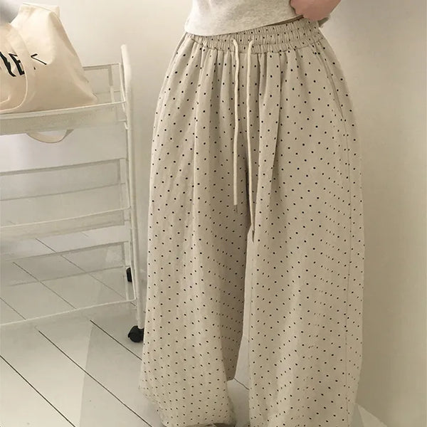 Dot Pintuck Pants