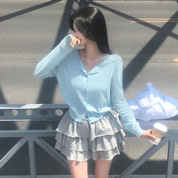 Even See-through Long Sleeve Cardigan
