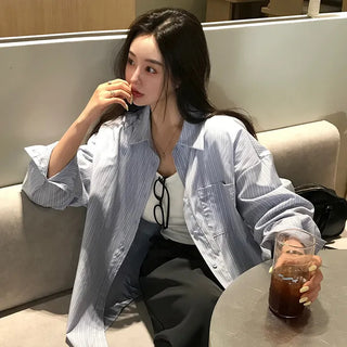 Allo Stripe Oversized Shirt