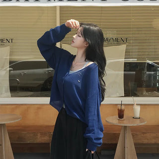 Liz Loose Fit V-Neck Cardigan