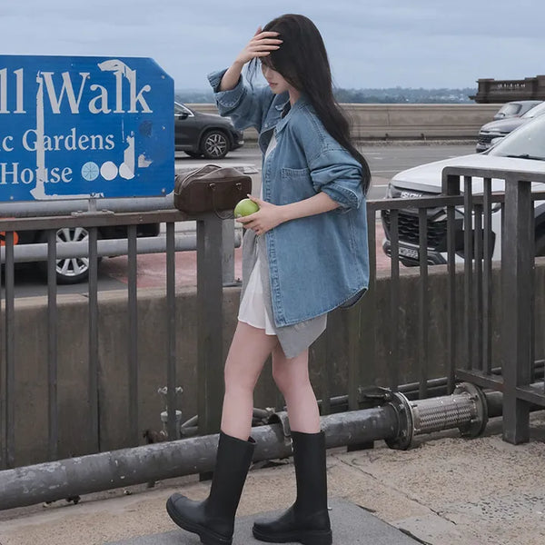 Days Loose Fit Pintuck Denim Shirt