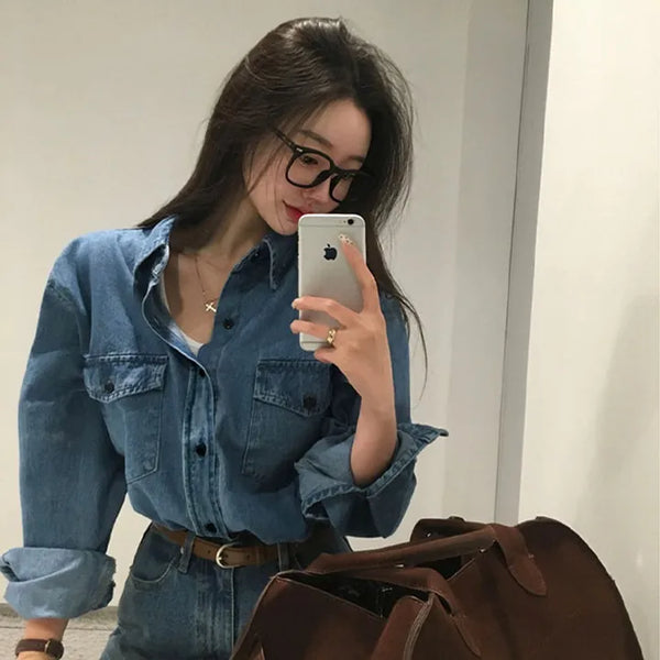 Forest Oversized Denim Shirt