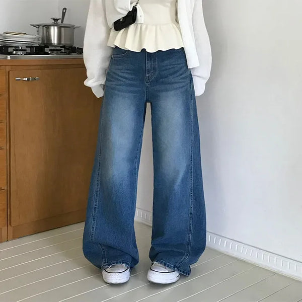 Flow Cut Wide Denim Pants