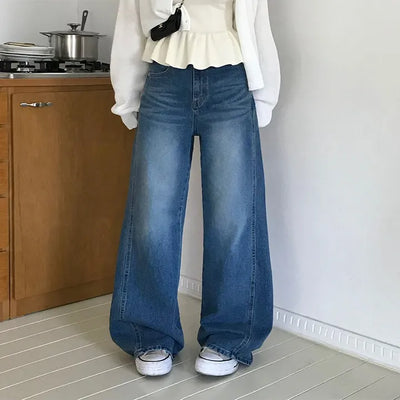 Flow Cut Wide Denim Pants