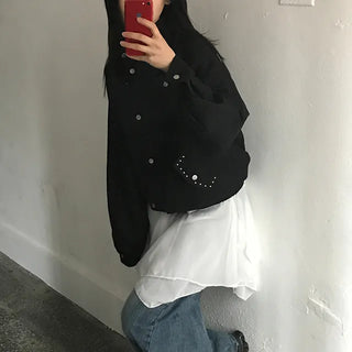 Flossy Cotton Oversized Field Jacket