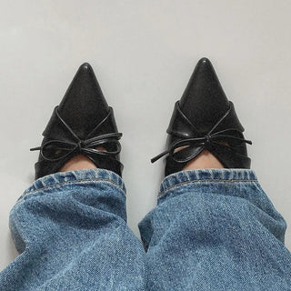 Sena Ribbon Slingback   Pointed-toe Stiletto Kitten Heel Wedding Guest Shoes