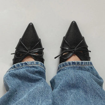Sena Ribbon Slingback   Pointed-toe Stiletto Kitten Heel Wedding Guest Shoes
