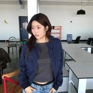 Urban Utility Zip-Up Short Bomber Jumper