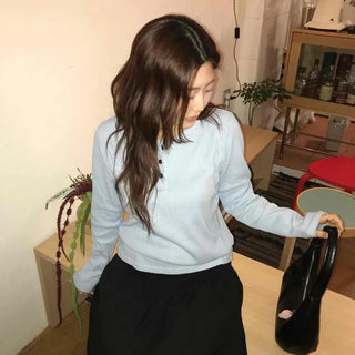 Simple Cocoon Smoke Banding Midi Skirt