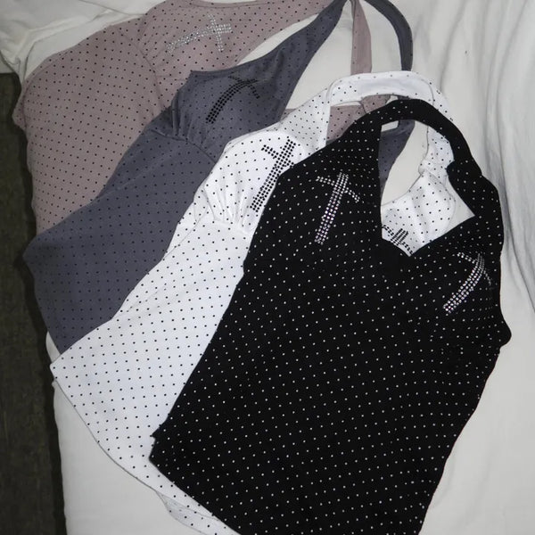 DIA Dot Hotfix Halterneck Sleeveless 4co