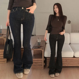 Ludeo High-Fit Denim Bootcut Pants