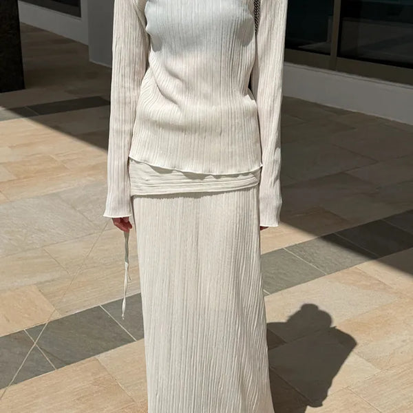 Tsubaki Pleated Folding Skirt Set