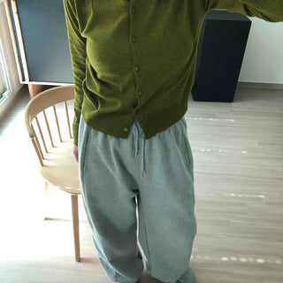Daily Loose Fit Round Neck Long Knit Cardigan