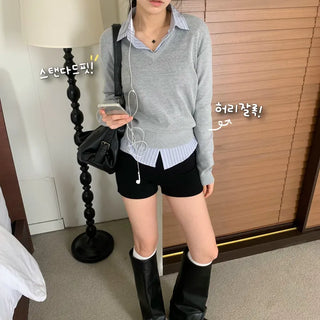 [Slim Waist!/Basic Item!] Daily Basic Vita V-Neck Spring Knit