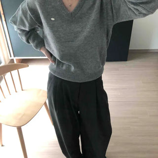 Soft V-neck Oversized Loose Knit