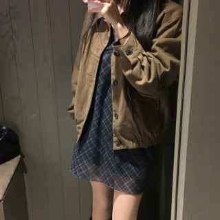 *Layered/Adjustable Straps* Tarti Check Layered Bustier Dress