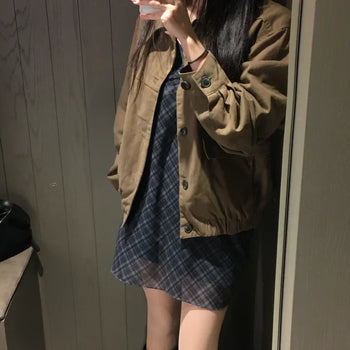 *Layered/Adjustable Straps* Tarti Check Layered Bustier Dress
