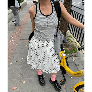 dot pleats skirt