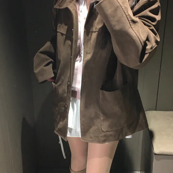 *2 sizes* Saint Suede Oversized Jacket Spring Outerwear