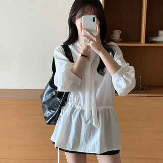 Tie Waist String Blouse