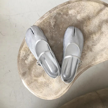 Mesh Tabi Mary Jane Sandals See-through Mesh Flat Shoes