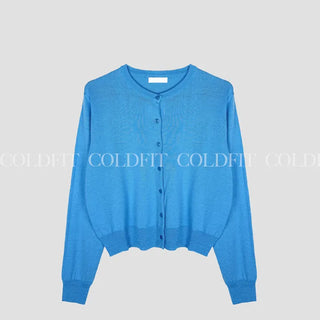 cropped round cardigan