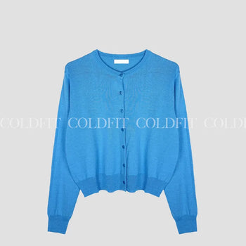 cropped round cardigan