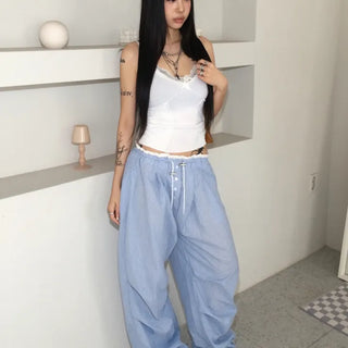 SPRING Low-Rise Striped Pants 2co